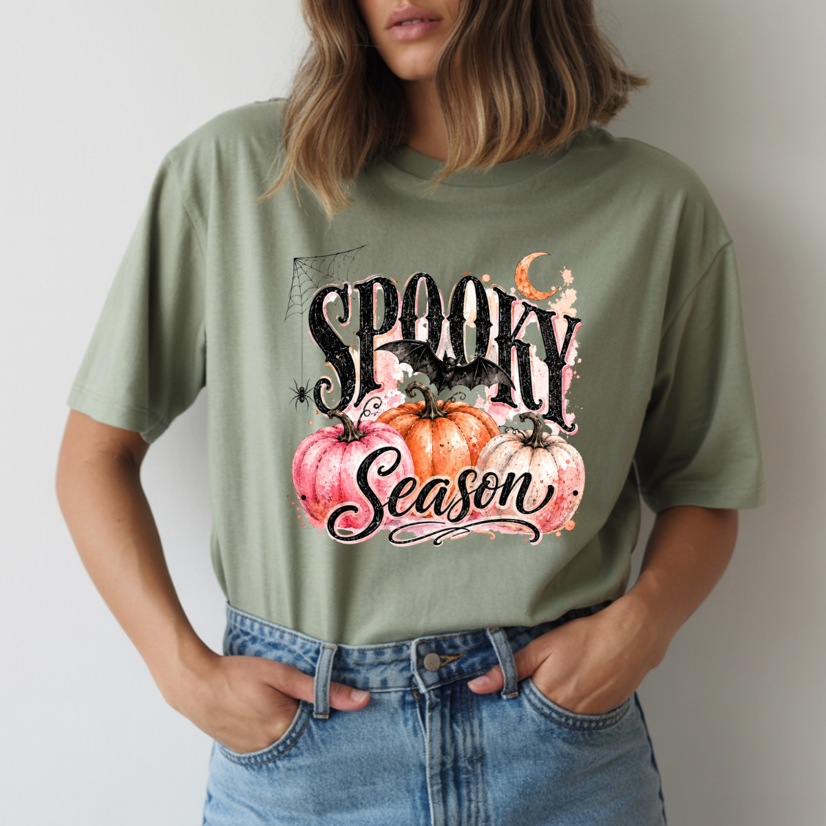 Spooky Season Bat Pumpkin DTF Transfer