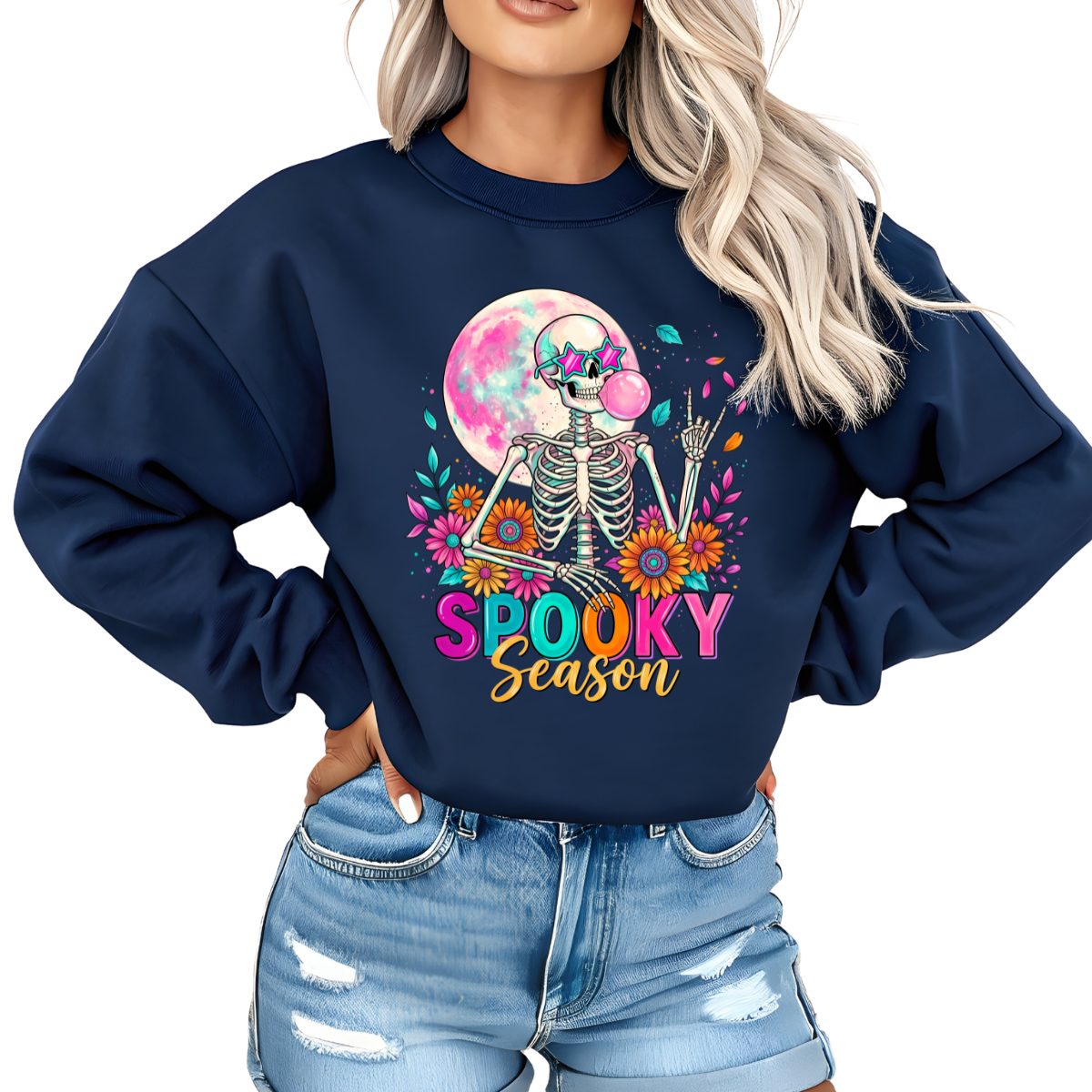 Spooky Season Bubble Gum Skeleton DTF Transfer