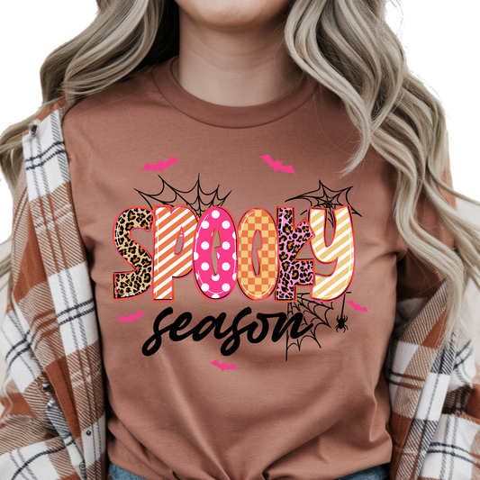 Spooky Season Pink and Brown DTF Transfer