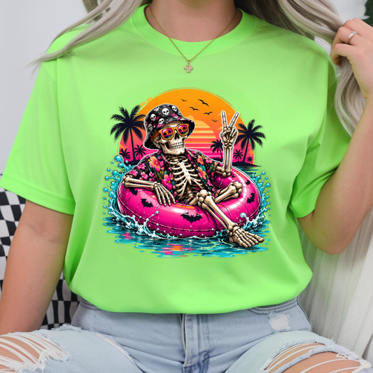 Spooky Summer Skeleton DTF Transfer