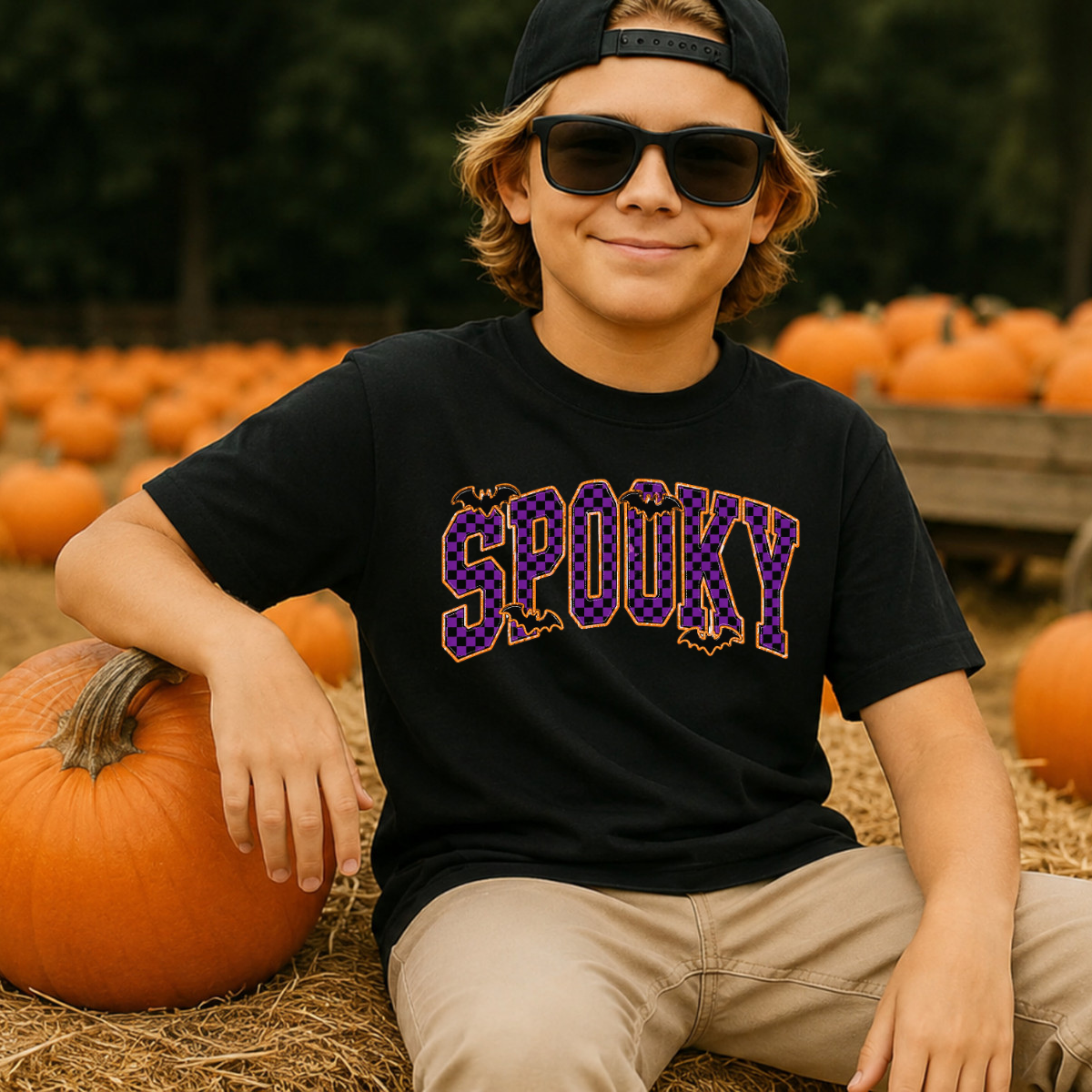 Spooky Varsity Purple DTF Transfer