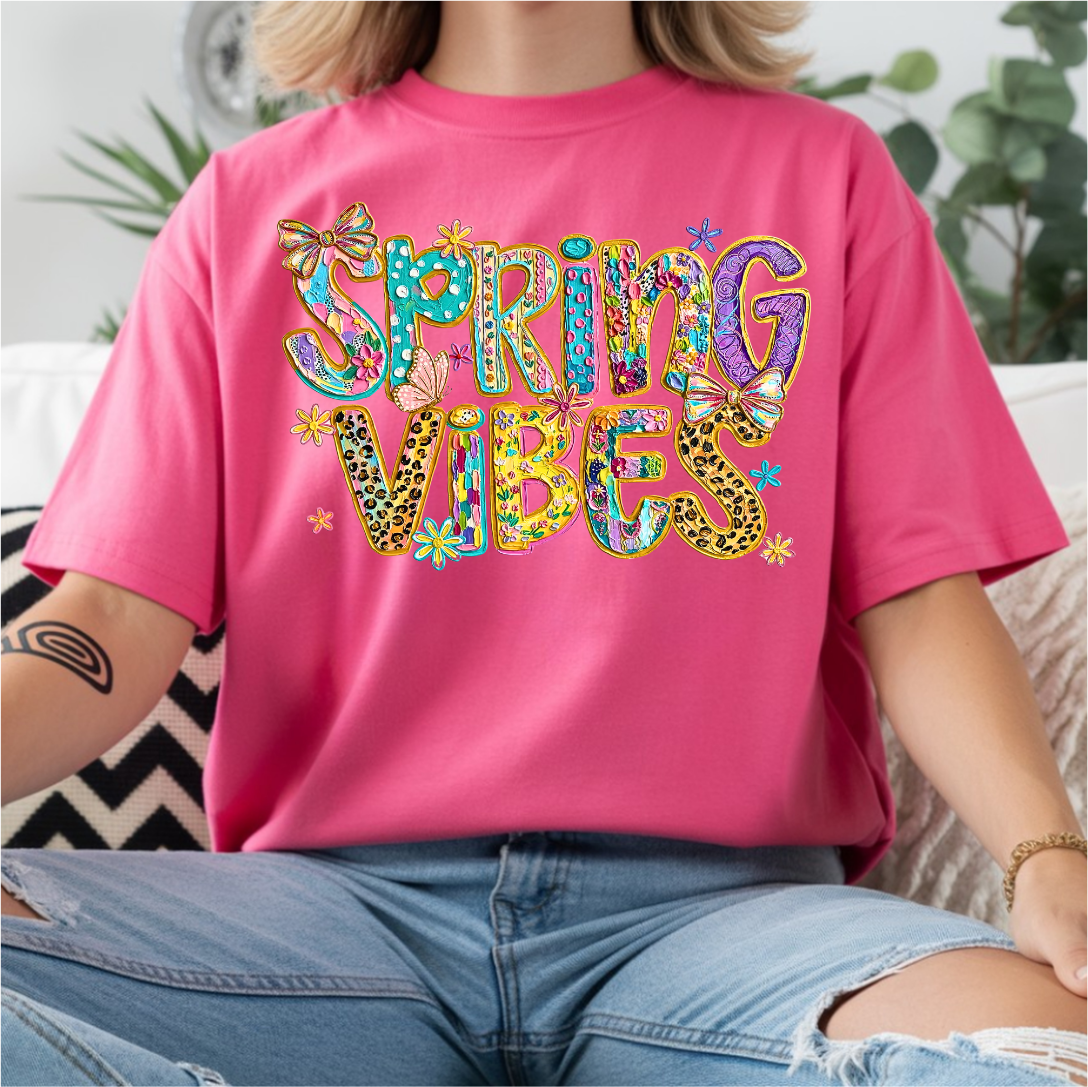 Spring Vibes Paint DTF Transfer