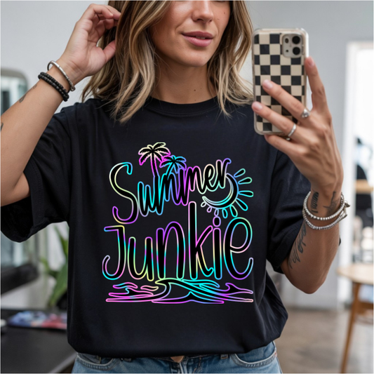 Summer Junkie Neon DTF Transfer