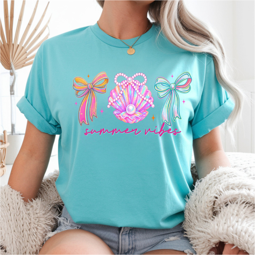 Summer Vibes Sea Shell DTF Transfer