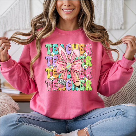 Teacher Repeat Easter DTF Transfer