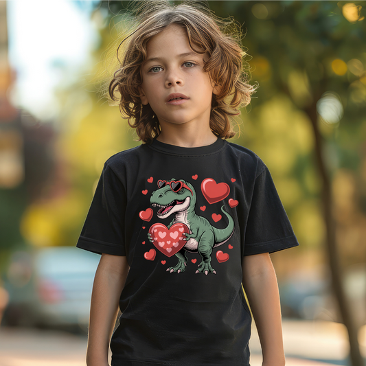 Valentines T-Rex Kids DTF Transfer