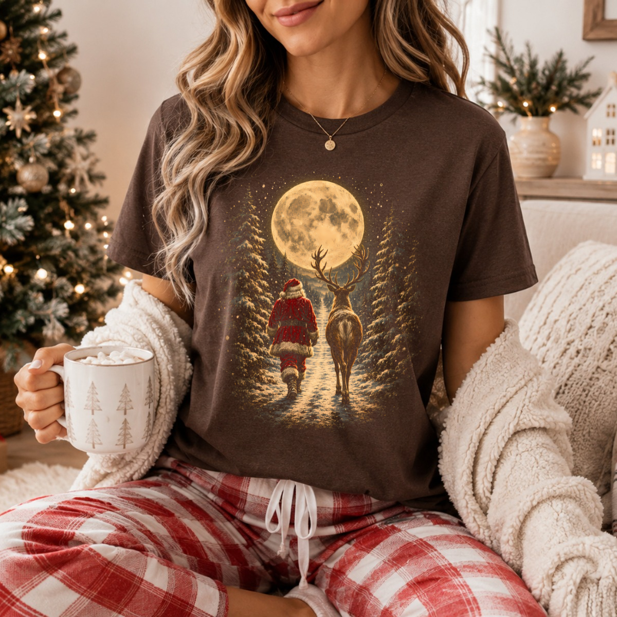 Vintage Christmas Night DTF Transfer