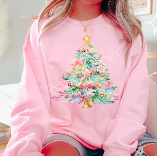 Design - Watercolor Christmas Tree (Glitter)