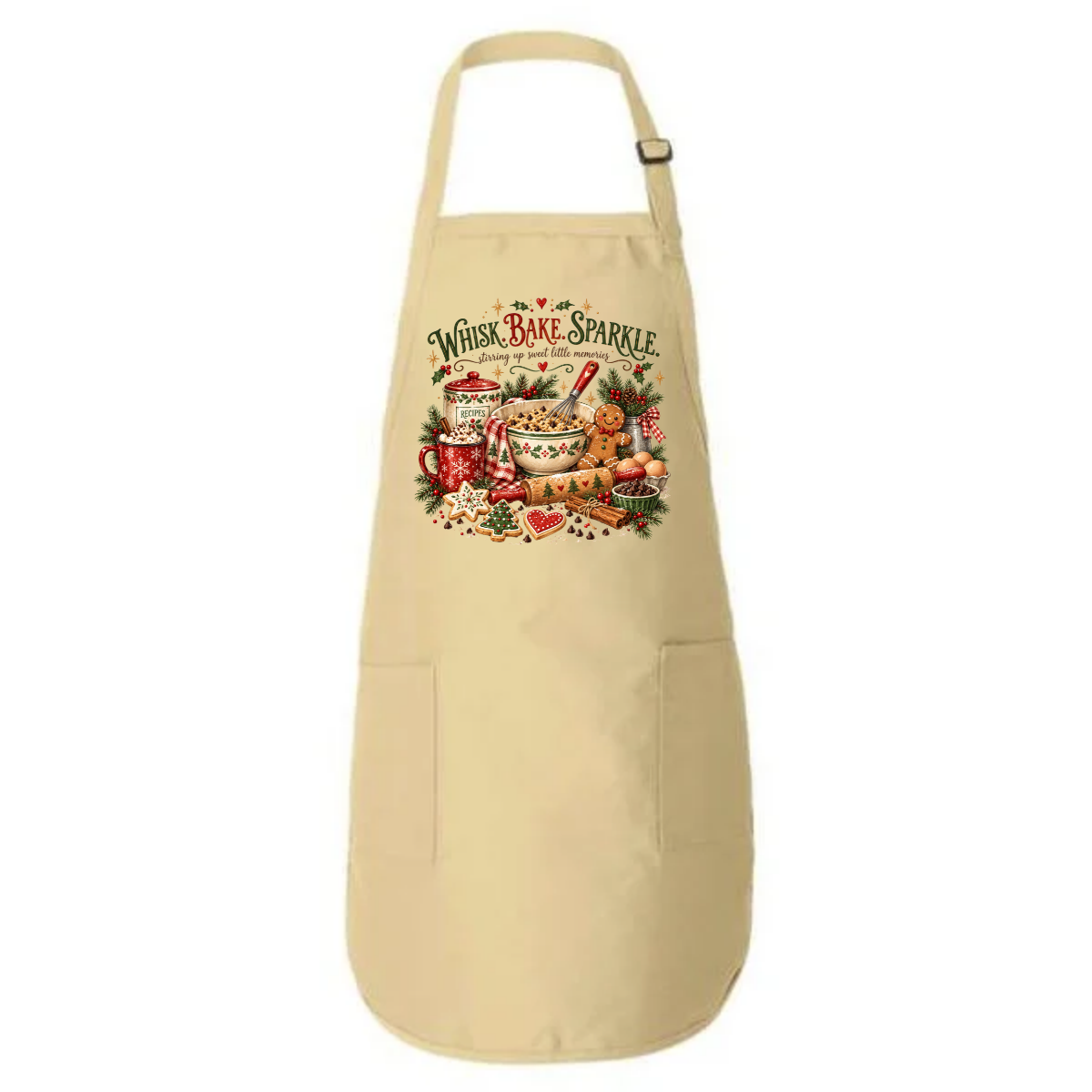 Holiday Baking Apron - Whisk Bake Sparkle