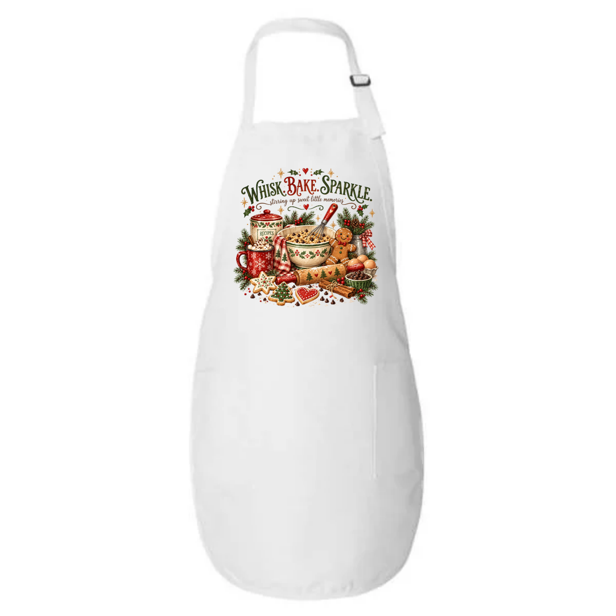 Holiday Baking Apron - Whisk Bake Sparkle
