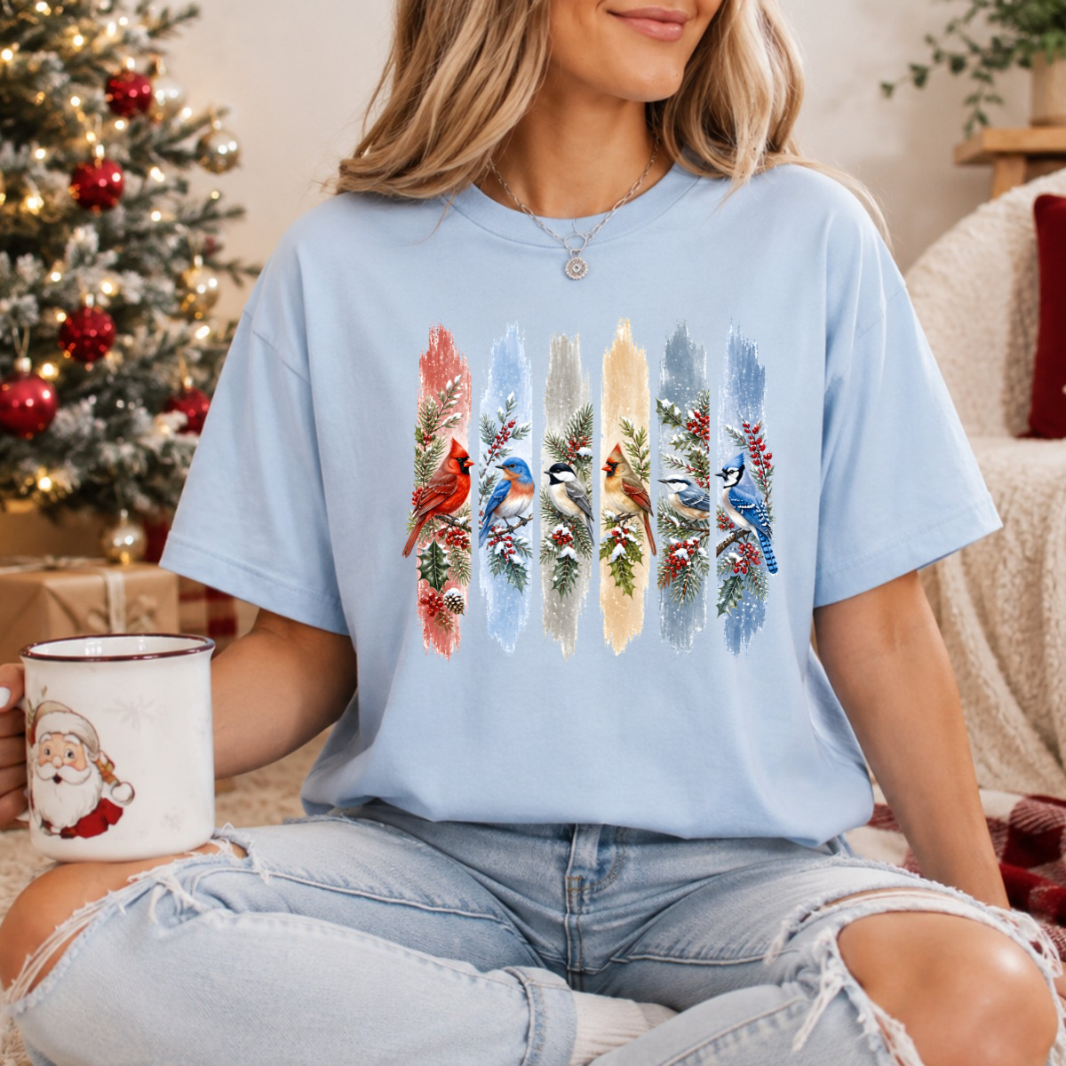 Winter Birds DTF Transfer