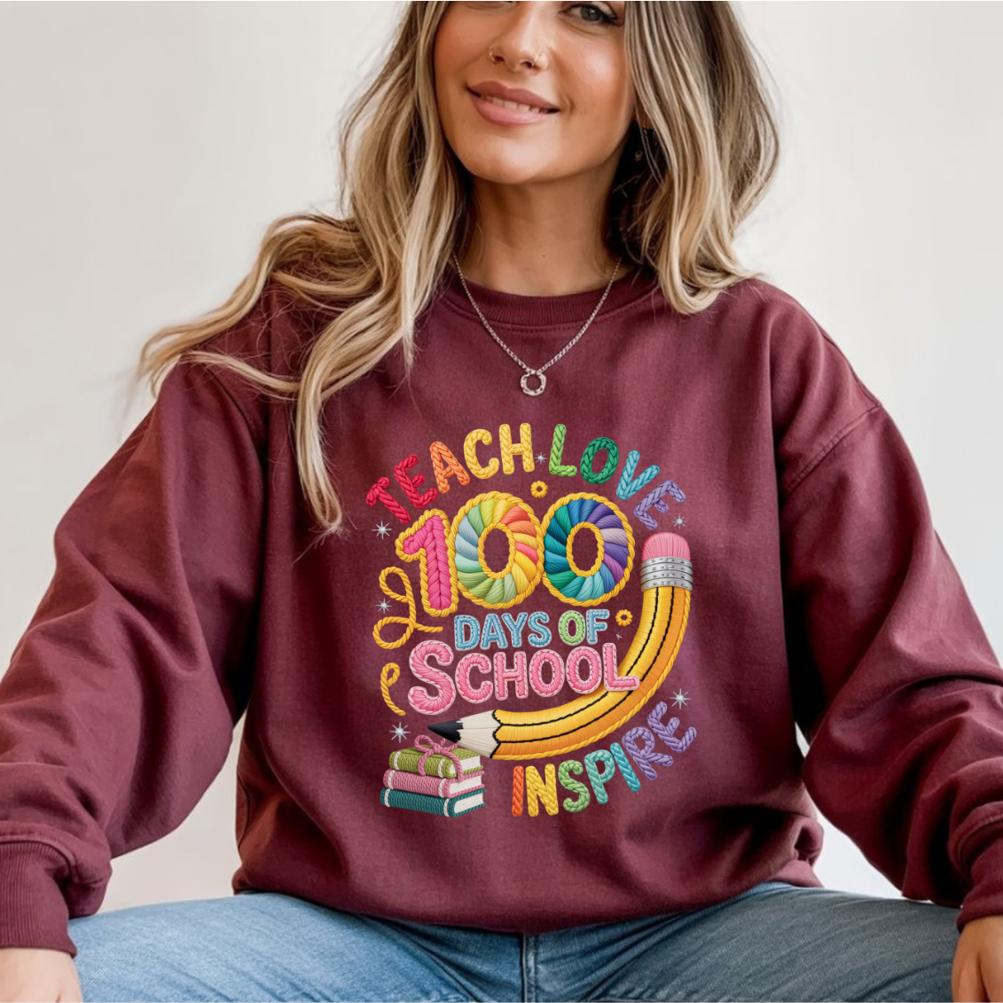 Yarn 100 Days Of School DTF Transfer