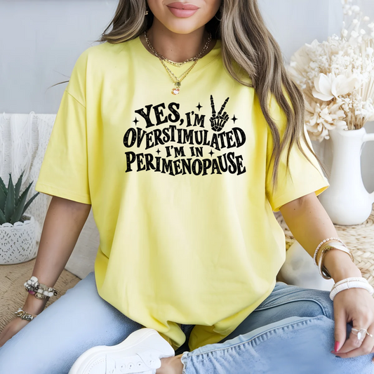 Yes I'm Overstimulated I'm In Perimenopause DTF Transfer