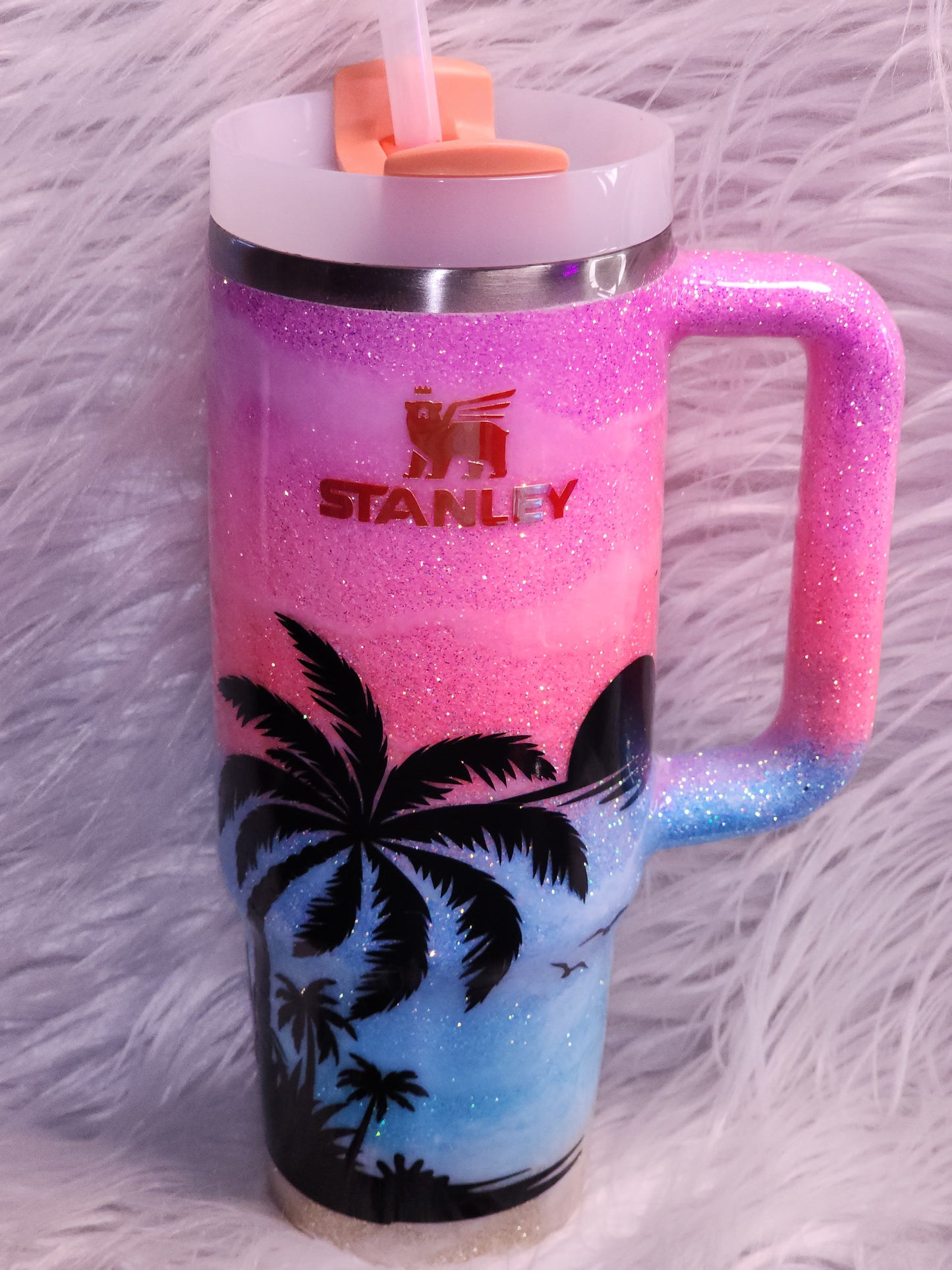 Custom Stanley Beach Sunset Tumbler